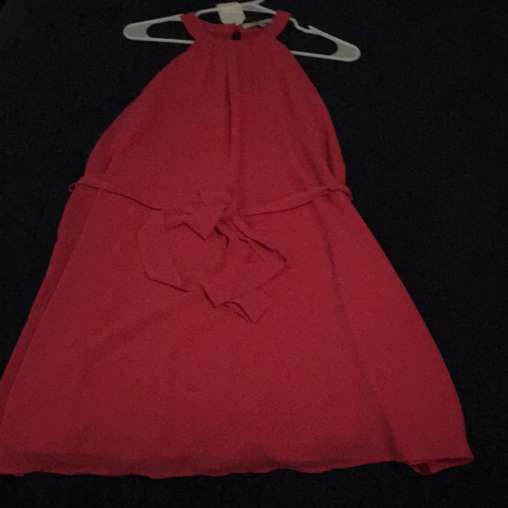 Fuschia, halter neck, sleeveless dress, sz small